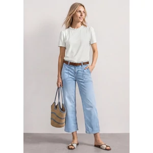 Kép 3/6 - Ing - frill neck shirt w.puff sleeve - 2607