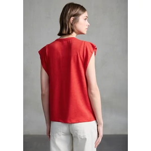Kép 3/6 - Póló - linen look top w.volant 2505