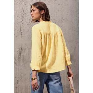 Kép 3/6 - Blúz-Ing - Buttoned muslin blouse w frill 2505