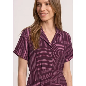 Kép 5/5 - Ruha - Bowling collar Shirt Dress_AOP - 2607