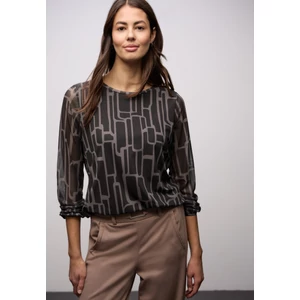 Kép 1/6 - Ing - printed mesh shirt w.gathered 2511