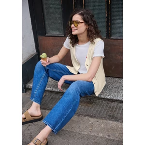 Kép 6/7 - Póló - knit look rib vest - 2603