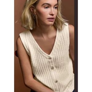 Kép 7/7 - Póló - knit look rib vest - 2603