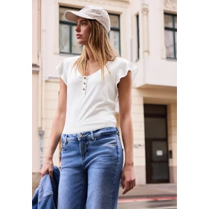 Kép 6/7 - Póló - shirt w.button panel and volan - 2604