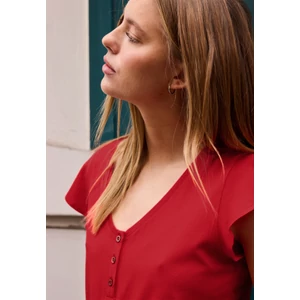 Kép 6/7 - Póló - shirt w.button panel and volan - 2604