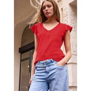 Kép 1/7 - Póló - shirt w.button panel and volan - 2604