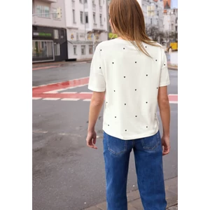 Kép 2/7 - Póló - allover heart print shirt - 2604