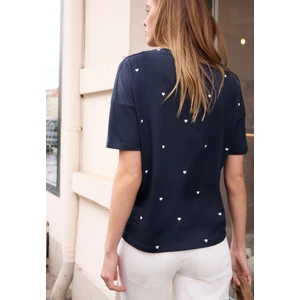 Kép 2/7 - Póló - allover heart print shirt - 2604