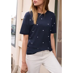 Kép 6/7 - Póló - allover heart print shirt - 2604