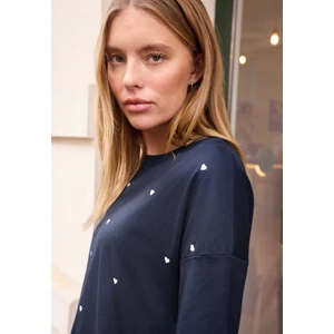 Kép 7/7 - Póló - allover heart print shirt - 2604
