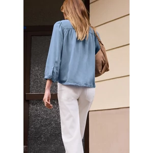 Kép 2/6 - Blúz-Ing - SE_Washed tunic blouse w frill - 2604