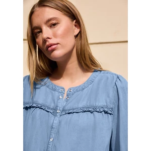 Kép 6/6 - Blúz-Ing - SE_Washed tunic blouse w frill - 2604