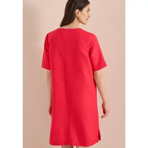 Kép 2/7 - Ruha - LI/CV_Solid Split Neck Dress - 2605