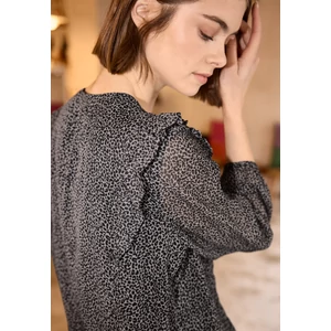 Kép 3/6 - Blúz-Ing - Buttoned chiffon tunic blouse 2602