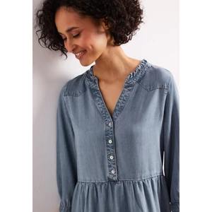 Kép 6/6 - Ruha - washed Tunic Dress w frill Det - 2605