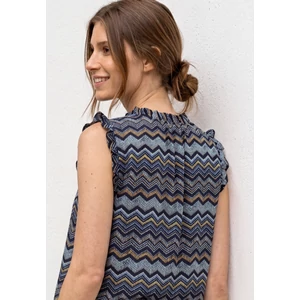 Kép 2/6 - Blúz - EOS_AOP Top w. frills - 2606