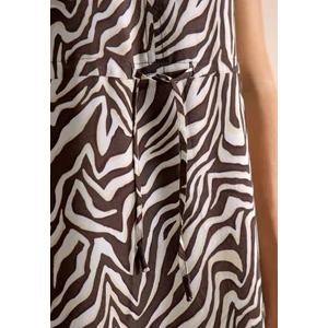 Kép 7/7 - Ruha - EOS_small Zebra Print Midi Dre - 2606