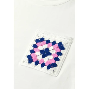 Kép 5/6 - Póló - Studio_Shirt w.colorful croche - 2606