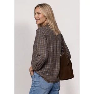 Kép 2/5 - Blúz - Check feminine blouse w ruffle - 2608