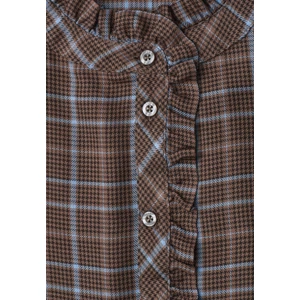 Kép 5/5 - Blúz - Check feminine blouse w ruffle - 2608