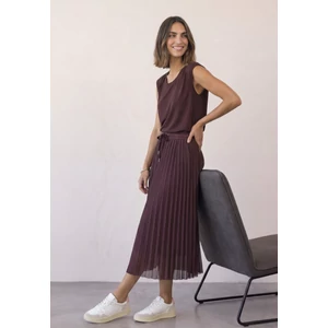 Kép 3/5 - Szoknya - Mesh Plissée jog skirt_solid - 2608