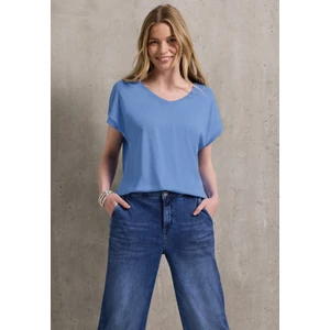 Kép 4/6 - Póló - QR_Studio_v-neck jersey slub s 2504