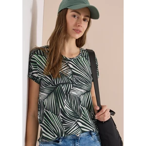 Kép 3/7 - Ing - TOS AOP Lace Shoulder T-Shirt - 26FS