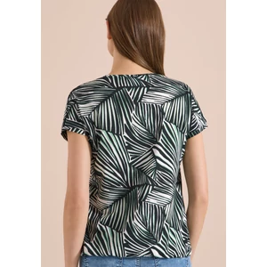 Kép 2/7 - Ing - TOS AOP Lace Shoulder T-Shirt - 26FS