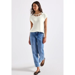 Kép 4/6 - Ing - linen look shirt w.cut out nec 2505