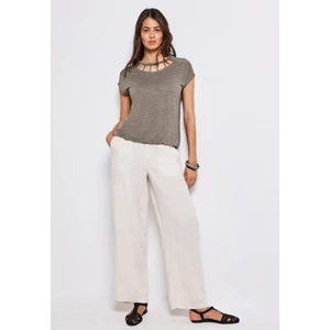 Kép 4/6 - Ing - linen look shirt w.cut out nec 2505