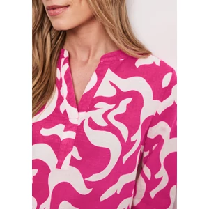 Kép 1/6 - Blúz - SOL_Splitneck tunic blouse AOP - 2604