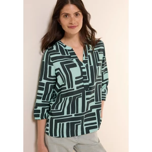 Kép 4/6 - Blúz - Printed Softwave Splitneck Blo 2504