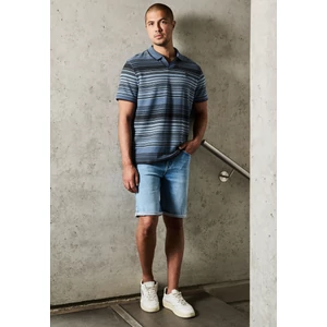 Kép 4/6 - Póló - yarn dyed striped polo w. open 2504