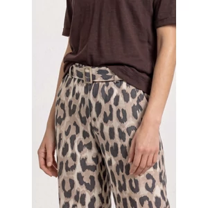 Kép 6/6 - Nadrág - Wide Leg Belt AOP LEO HW - 2605