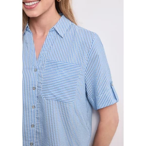 Kép 1/6 - Blúz - Striped buttoned shirtcollar b - 2606