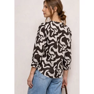 Kép 2/6 - Blúz - SOL_Splitneck tunic blouse AOP - 2604