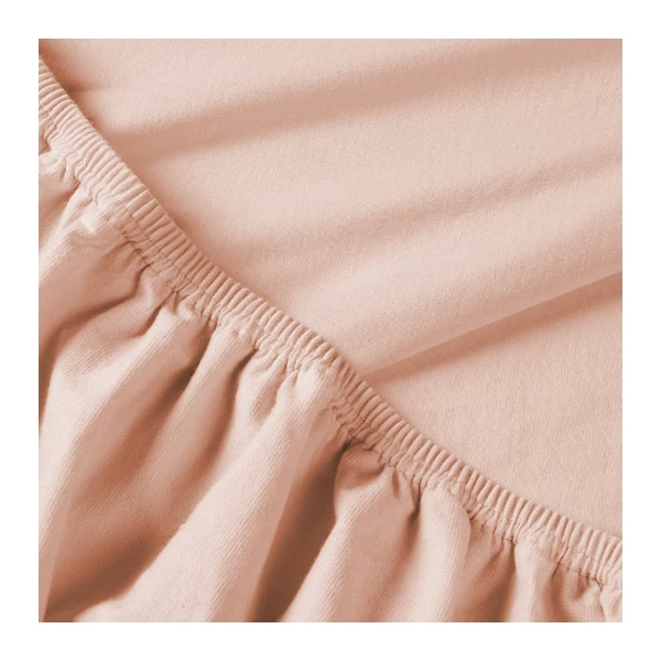 BIllerbeck REBEKA elasztikus jersey lepedő - Epres krémes 180/200*200 cm