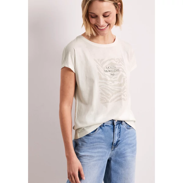 Ing - partprint shirt w.dropped shou - 2604