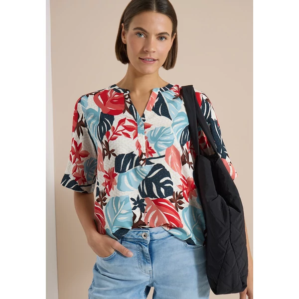 Blúz - AOP Split Neck Blouse - 2606