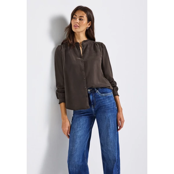 Blúz - Washed tunic blouse w frill de 2507