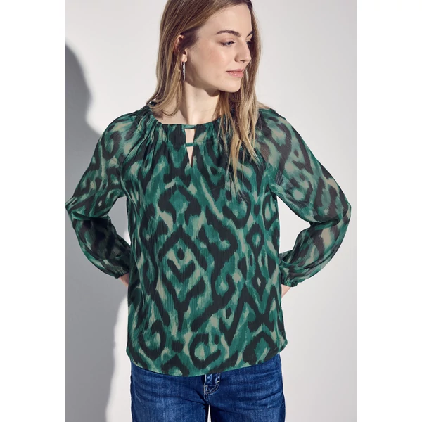 OTLT Blúz - Chiffon roundneckblouse w slit 2503