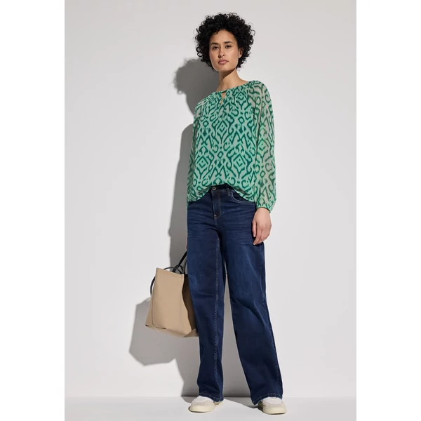 OTLT Blúz - Chiffon roundneckblouse w slit 2503