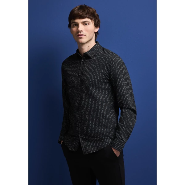 ING - Poplin stretch AOP slim fit 2602