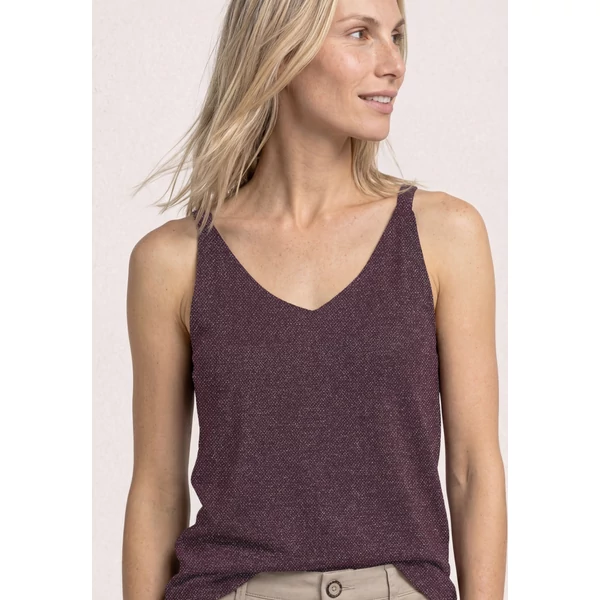 Ing - shiny look v-neck top - 2606