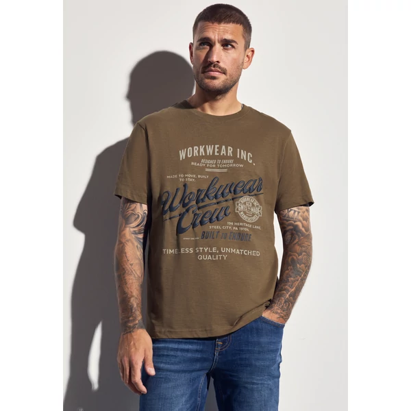 Póló - Slub T-Shirt with huge front p 2508