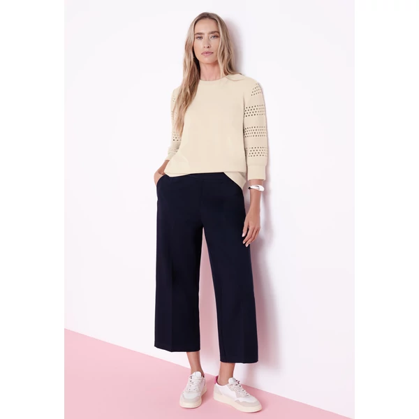 Ing - silk look shirt w.knit sleeves 2603