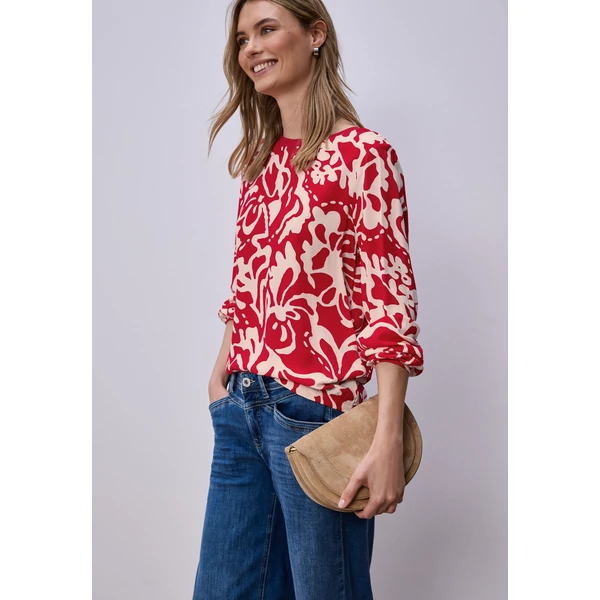 Ing - printed mat-mix shirt w.volume 2603