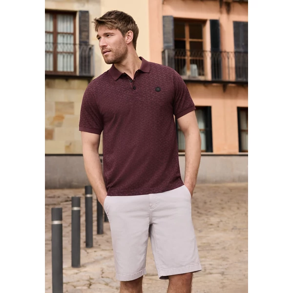 Póló - Slub Polo with allover Print - 2605