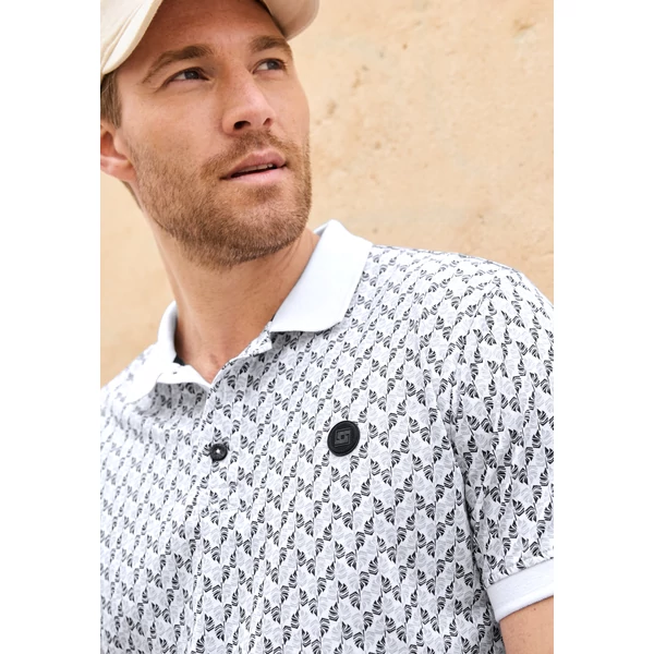 Póló - Slub Polo with allover Print - 2605