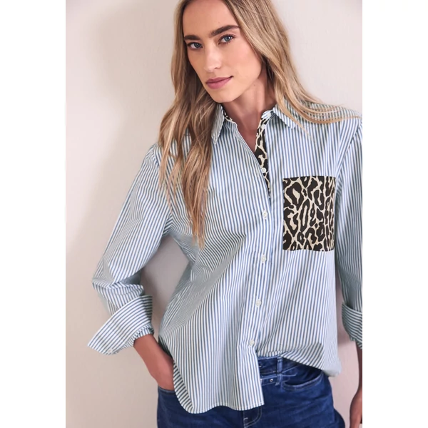 Blúz - Striped shirtcollar blouse w p 2601